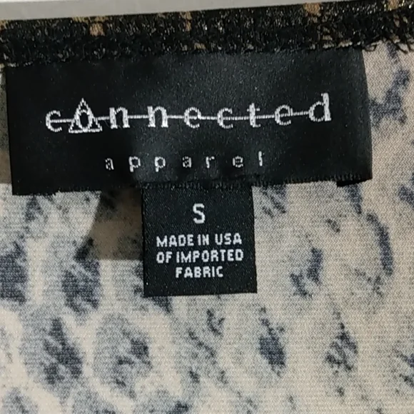 Ladies Connected Apparel Black/Gold Top Size Small - Picture 3 of 6